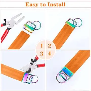 Key Fob Hardware, modacraft 42PCS 1 Inch 7 Colors Keychain Hardware Set Key Fob Hardware for Wristlet Keychain, Key Lanyard and Key Chain Making Hardware Supplies