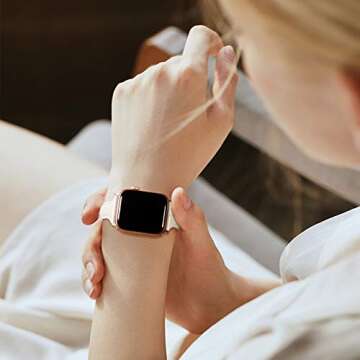 Mazoft Patent Leather Slim Bands Compatible with Apple Watch Band 38mm 40mm 41mm 42mm 44mm 45mm 49mm, Glossy Leather Women Thin Strap for iWatch Ultra2&1 Series 9 8 7 6 5 SE 4 3 2 1 (white)