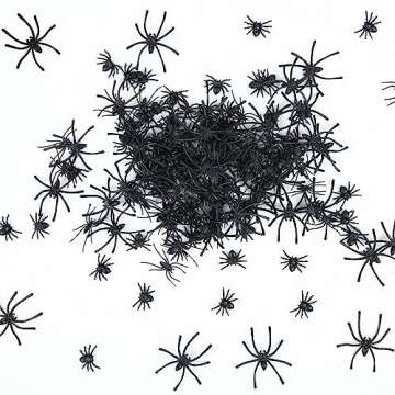 Labeol 160 PCS Realistic Fake Spiders for Halloween