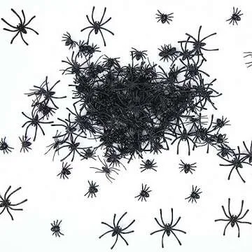 Labeol 160 PCS Realistic Fake Spiders for Halloween