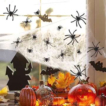 Labeol 160 PCS Realistic Fake Spiders for Halloween
