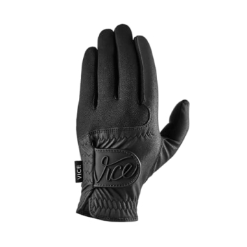 VICE Golf Duro Black | Golf Glove | Features: Highly Durable Synthetic Suede, Great fit and Feel (M,...