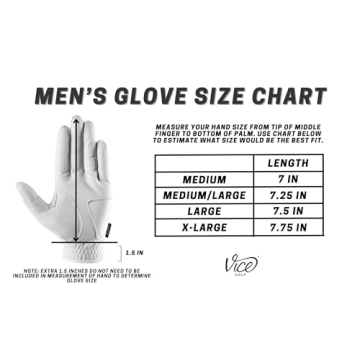 Vice Golf Duro Black Glove | Durable, Comfortable Fit