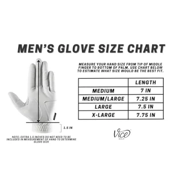 Vice Golf Duro Black Glove | Durable, Comfortable Fit