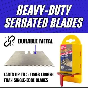 Serrated Utility Knife Blades 100-Pack for All Projects