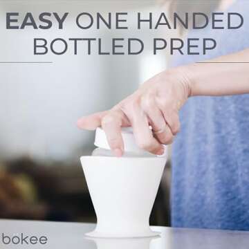 Bökee Ultimate Non-Toxic Silicone Breast Pump and Baby Bottle Holder – Easy One Hand Milk & Formu...