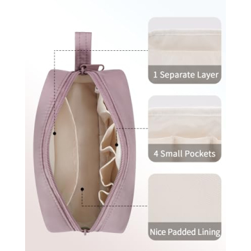 Narwey Small Makeup Bag Stylish Travel Pouch for Women