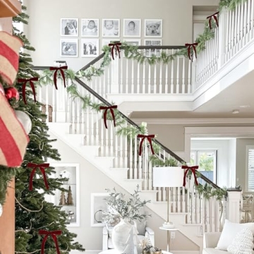 Burgundy Velvet Christmas Tree Bows - 12pcs Set