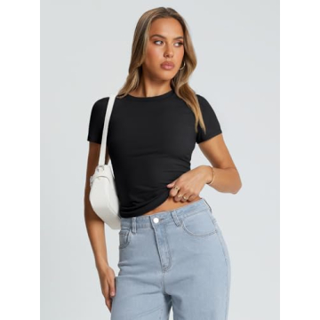 Trendy Queen Women's Slim Fit Summer Basic T Shirts