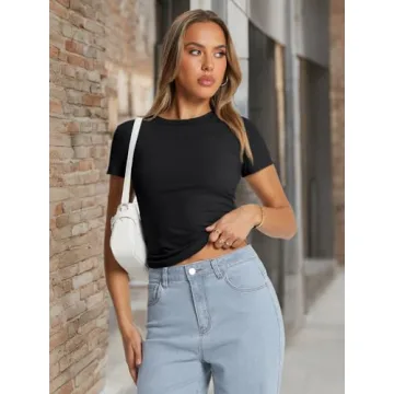 Trendy Queen Women's Slim Fit Summer Basic T Shirts