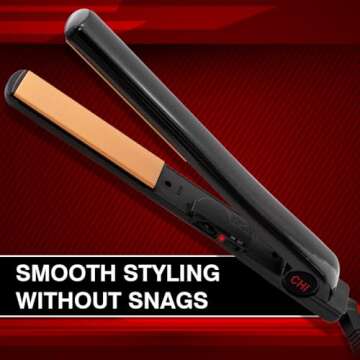 CHI Tourmaline Ceramic Series Flat Iron, Hair Straightener For Silky Smooth Hair, Ideal For Straight...