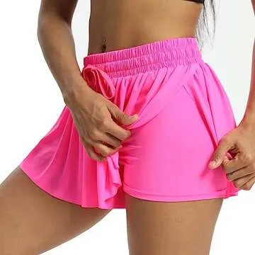 Flowy Athletic Shorts for Women - Gym & Yoga Wear