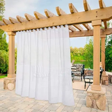 Elegant Waterproof Outdoor Sheer Curtain for Patios