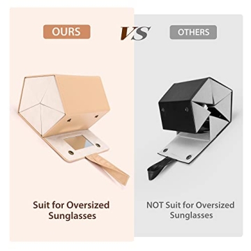 Muf 5-Slot Travel Sunglass Organizer, Leather Case