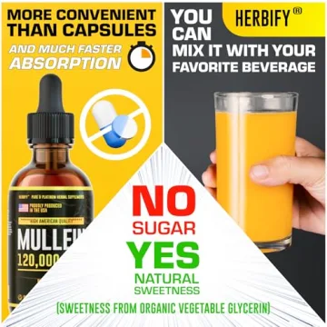 HERBIFY Mullein Drops for Lung Cleanse and Support