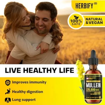 HERBIFY Mullein Drops for Lung Cleanse and Support