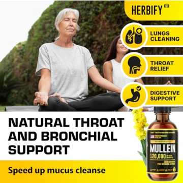 HERBIFY Mullein Drops for Lung Cleanse and Support