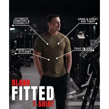 Ekko Men's T-Shirts, Fitted, Scoop Neck, Cotton Spandex Blend Apparel for Men, Mens Shirts, Basic Sh...