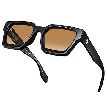 VISOONE Fashion 100% UV400 Protection Rectangle TR90 Y2K Sunglasses Accessories for Women Men RIVER