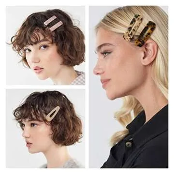 15 PCS Pearls Hair Clips, Coiyf Acrylic Resin Hair Barrettes Beaded clip for Women Ladies Girls, Fashion Gold Bows Ties Hairpins for Party Wedding