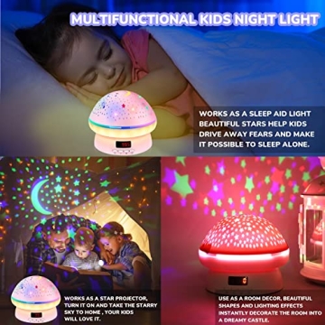 MINGKIDS Star Night Light Projector for Kids