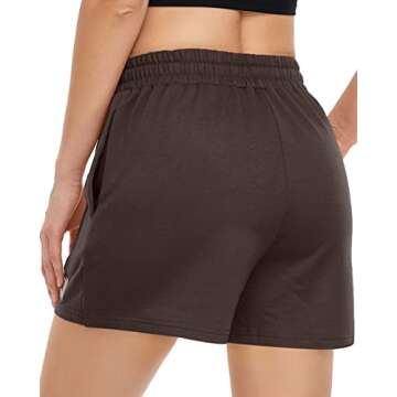 MIRITY Athletic Workout Sweat Shorts for Women - Gym Running SweatShorts for Casual Summer with Pock...