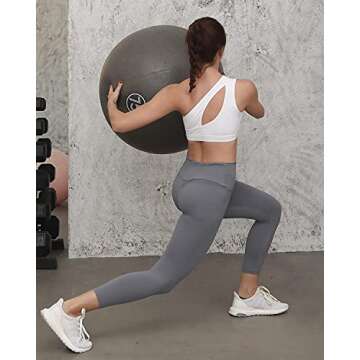 YOGASASA One Shoulder Sports Bra for Women Workout Bras Sexy Cute Yoga Bra Medium Support,White