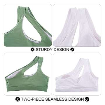 YOGASASA One Shoulder Sports Bra for Women Workout Bras Sexy Cute Yoga Bra Medium Support,White