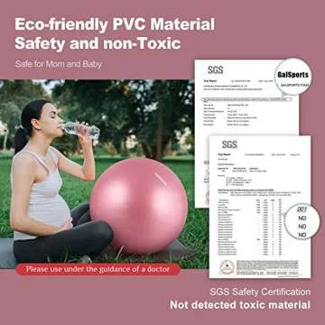 GalSports Pregnancy Birthing Ball, Yoga Exercise Birth Ball Chair for Delivery & Training & Fitness, Extra Thick Labor Ball with Quick Pump(Dusty Rose,M(48-55cm))