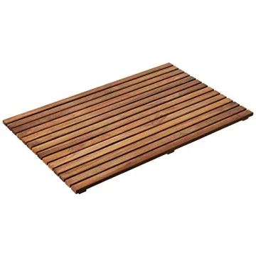 Luxury Teak Wood Shower Mat for Spa Experience
