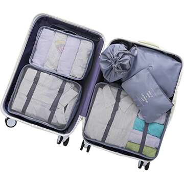 OEE 6 pcs Luggage Packing Organizers Packing Cubes Set for Travel