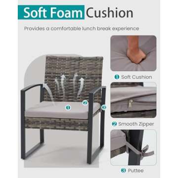 Bezseller Patio Furniture Set - Stylish & Comfortable Bistro Set