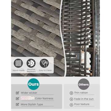 Bezseller Patio Furniture Set - Stylish & Comfortable Bistro Set