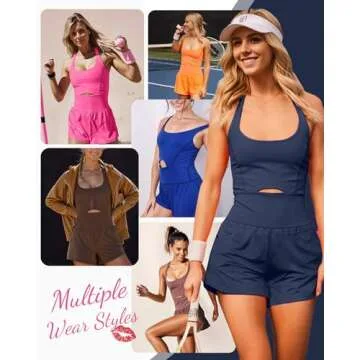 Stylish Women’s Workout Romper with Padded Bra Support