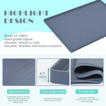 URMONA Waterproof Under Sink Mat for Kitchen and Bathroom