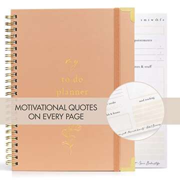 Stylish Undated To Do List Notebook for Women