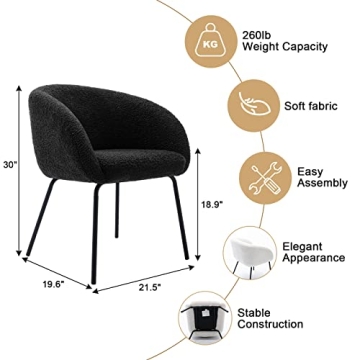 ONEVOG Cozy Sherpa Dining Chair for Elegant Spaces