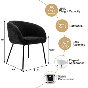 ONEVOG Cozy Sherpa Dining Chair for Elegant Spaces