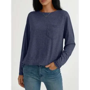AUTOMET Women's Oversized Tunic Tops for Fall Fashion