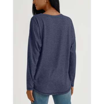 AUTOMET Women's Oversized Tunic Tops for Fall Fashion