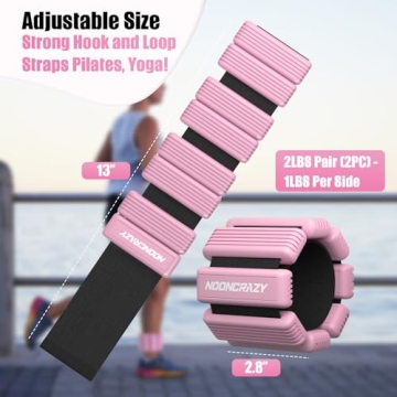Adjustable 2 lb Wrist and Ankle Weights for Women