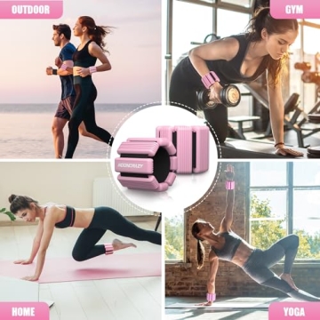 Adjustable 2 lb Wrist and Ankle Weights for Women