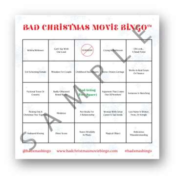 Bad Christmas Movie Bingo - A Hilariously Fun Holiday Game for All