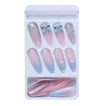 Trendy Nail Apparel Y2K Press on Nails 24pcs Cute Designs