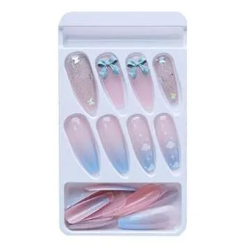 Trendy Nail Apparel Y2K Press on Nails 24pcs Cute Designs