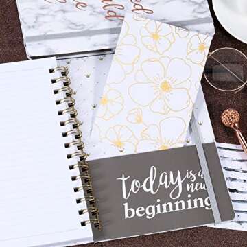 Frasukis Ruled Notebook/Journal - Spiral Notebook with Premium Thick Paper, 8.5" X 6.4", College Ruled Spiral Notebook, Waterproof Hardcover, Perfect for Daily