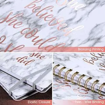 Frasukis Ruled Notebook/Journal - Spiral Notebook with Premium Thick Paper, 8.5" X 6.4", College Ruled Spiral Notebook, Waterproof Hardcover, Perfect for Daily