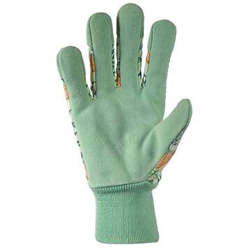 Digz Women’s Leather Garden Gloves with Stylish Coral Pattern