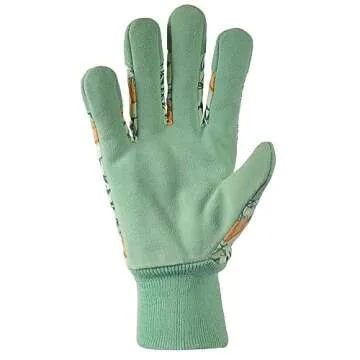 Digz Women’s Leather Garden Gloves with Stylish Coral Pattern