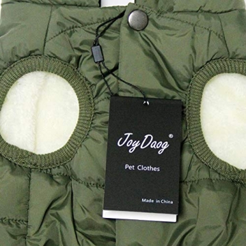 JoyDaog Fleece Lined Dog Jacket for Winter Fun